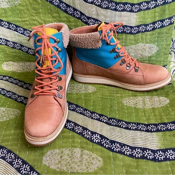 Tom’s Mesa Waterproof Urban Leather Boots Size 10 - Picture 2 of 16